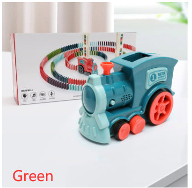 Domino Train Toys Baby Toys Car Puzzle Automatic 120pc Release Licensing Electric Building Blocks Train Toy