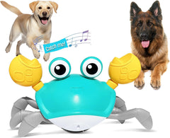 Crawling Crab Dog Toys Escaping Crab Dog Toy With Obstacle Avoidance Sensor Interactive Dog Toys With Music Sounds Lights For Dogs Cats Pets Christmas Toy Gifts For Puppy Small Medium Dogs